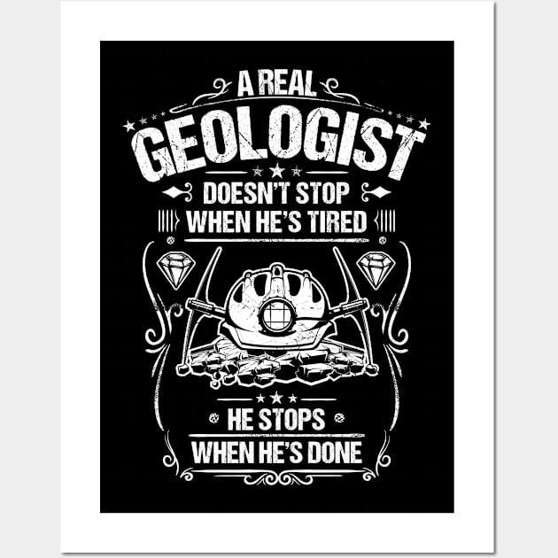 Geology Geologist Earth Science Scientist Gift Wall Art by Krautshirts